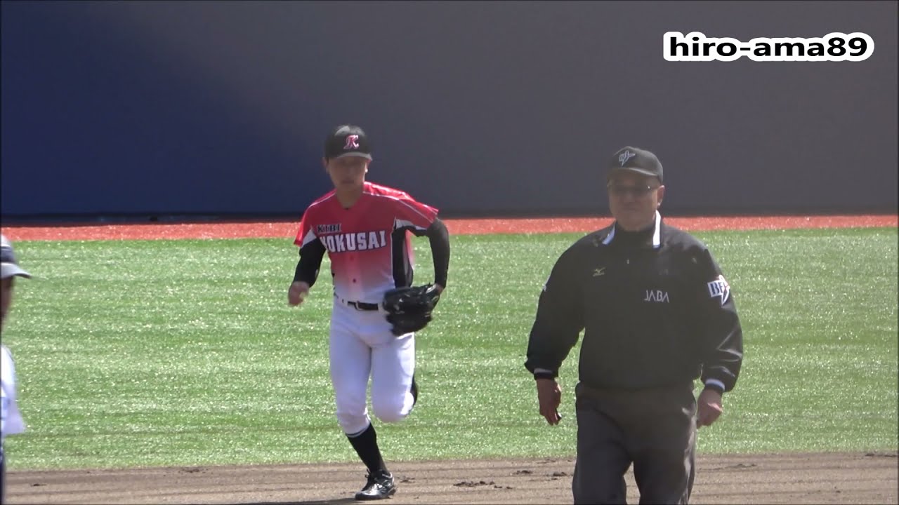 ヒット 香本陽向 左翼手 如水館 吉備国際大学 好返球 Youtube