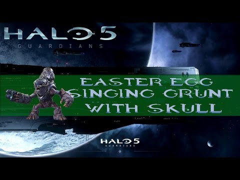 Halo 5 Guardians Easter Egg Singing Grunt with Skull