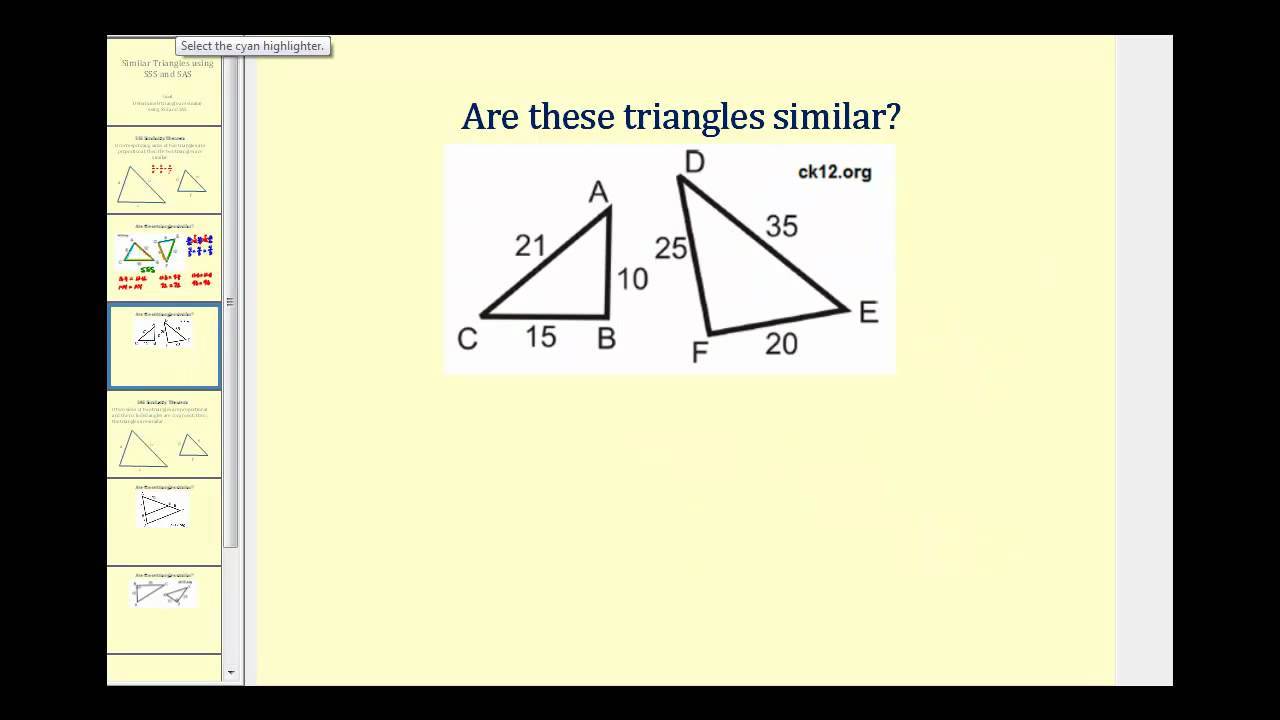 Similar Triangles (video lessons, examples and step-by-step solutions) Intended For Proving Triangles Similar Worksheet