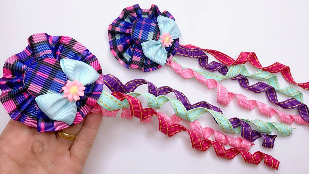 PARZINHO DE CHAPEUZINHO JUNINO NA XUXINHA/FEITO DE TAMPINHA#ribbon 🎀By Marina Mello