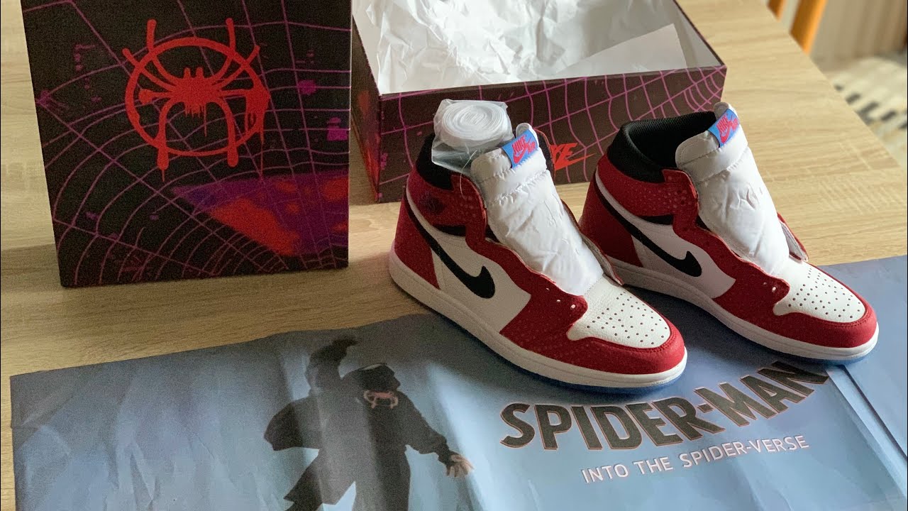 Air Jordan 1 Retro High Spider Man Origin Story (Special Box) unboxing