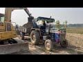 Jcb 3dx loading mud Sonalika and Swaraj Tractor || #Tractor loading #video