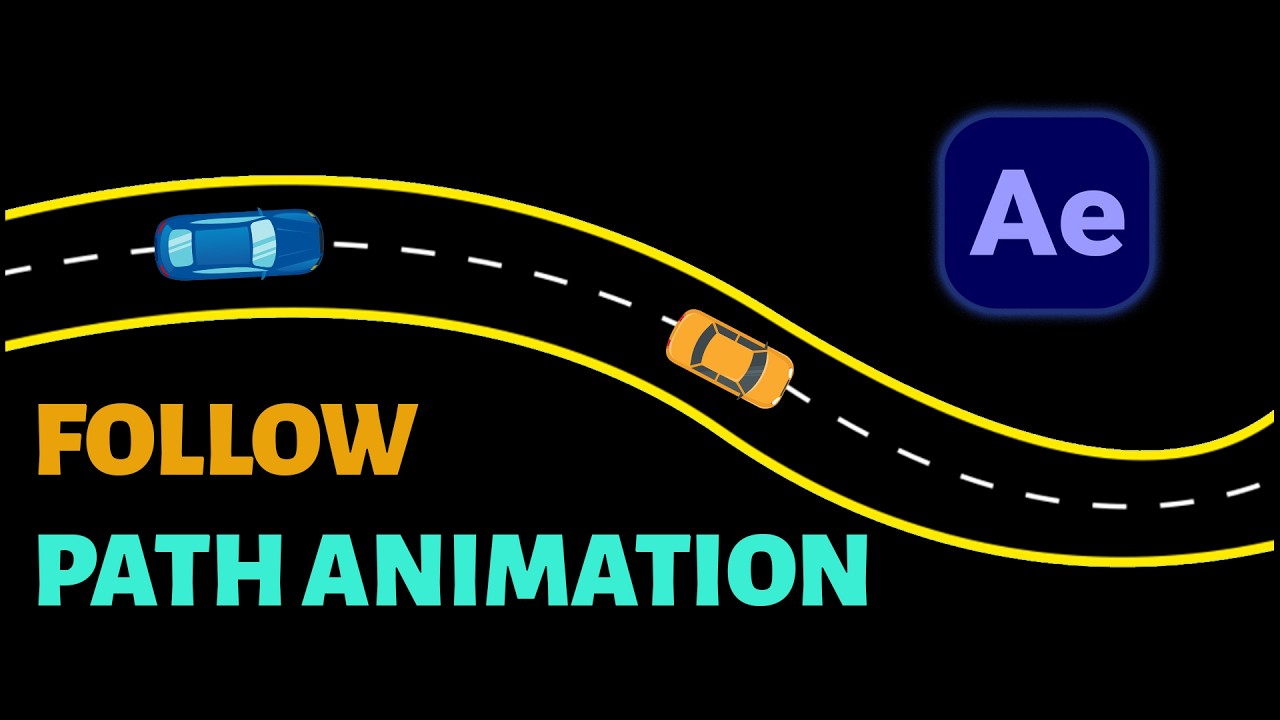 How to Animate Objects Along a Path in After Effects🚔🚗 (Beginner ...