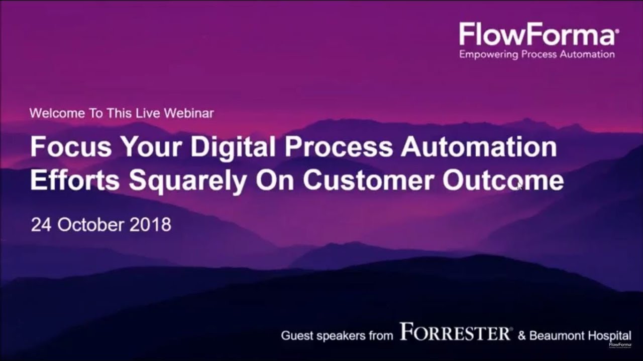 FlowForma webinar with Forrester and Beaumont Hospital on process automation for hospitals