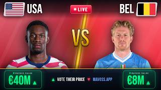 USA vs Belgium  - World Cup Live Stats & Player Values