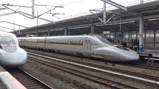 【4K】JR山陽新幹線　こだま700系新幹線(8両編成)　福山駅発車