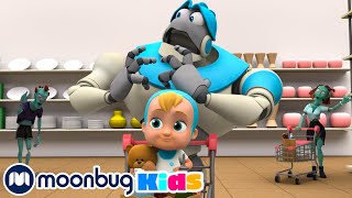 SPOOKY Supermarket Shopping - Halloween Special | ARPO | Moonbug Kids - Funny Cartoons and Animation