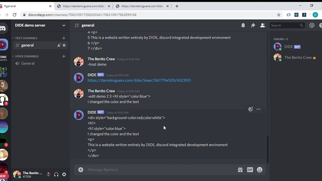 DIDE, discord integrated development environment | Devpost