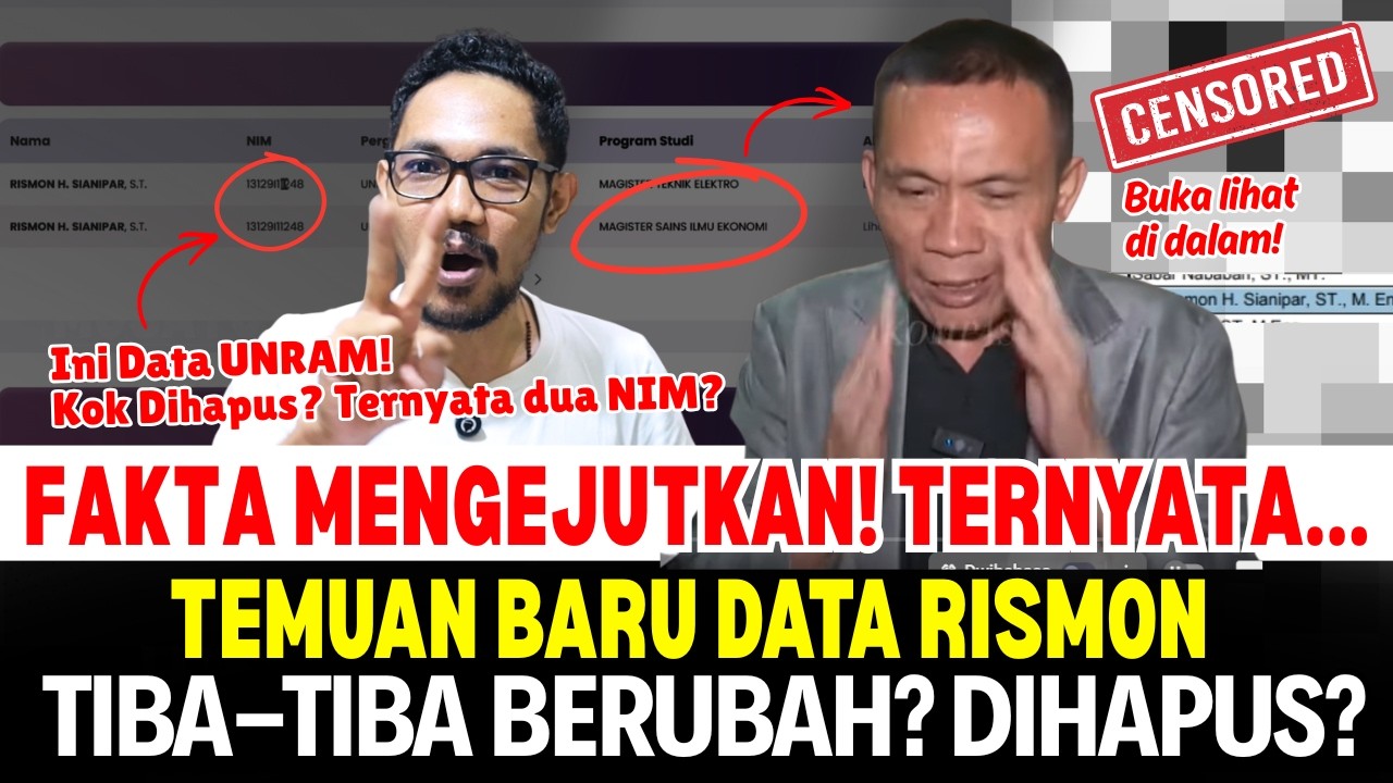 Bikin Kaget! Temuan Baru Data Rismon Tiba-Tiba Berubah? Panik Ketahuan Dihapus?