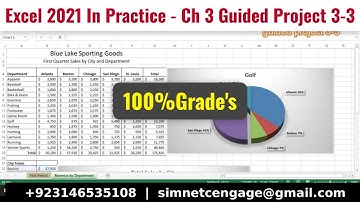 Excel 2021 In Practice - Ch 3 Guided Project 3-3 | excel guided project 3 | Guided Project 3-3