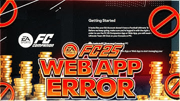 EAFC 25 WEB APP ERROR (EA ACCOUNT DOESN