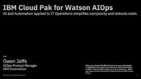 IBM Cloud Pak for Watson AIOps