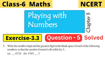 Class 6 Maths NCERT Chapter 3 Playing with numbers Exercise 3.3 Question 5 | #class6 #cbseworldz