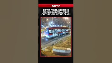 Driver Faints, Mercedes Takes Flight: Viral Video Captures Terrifying Crash