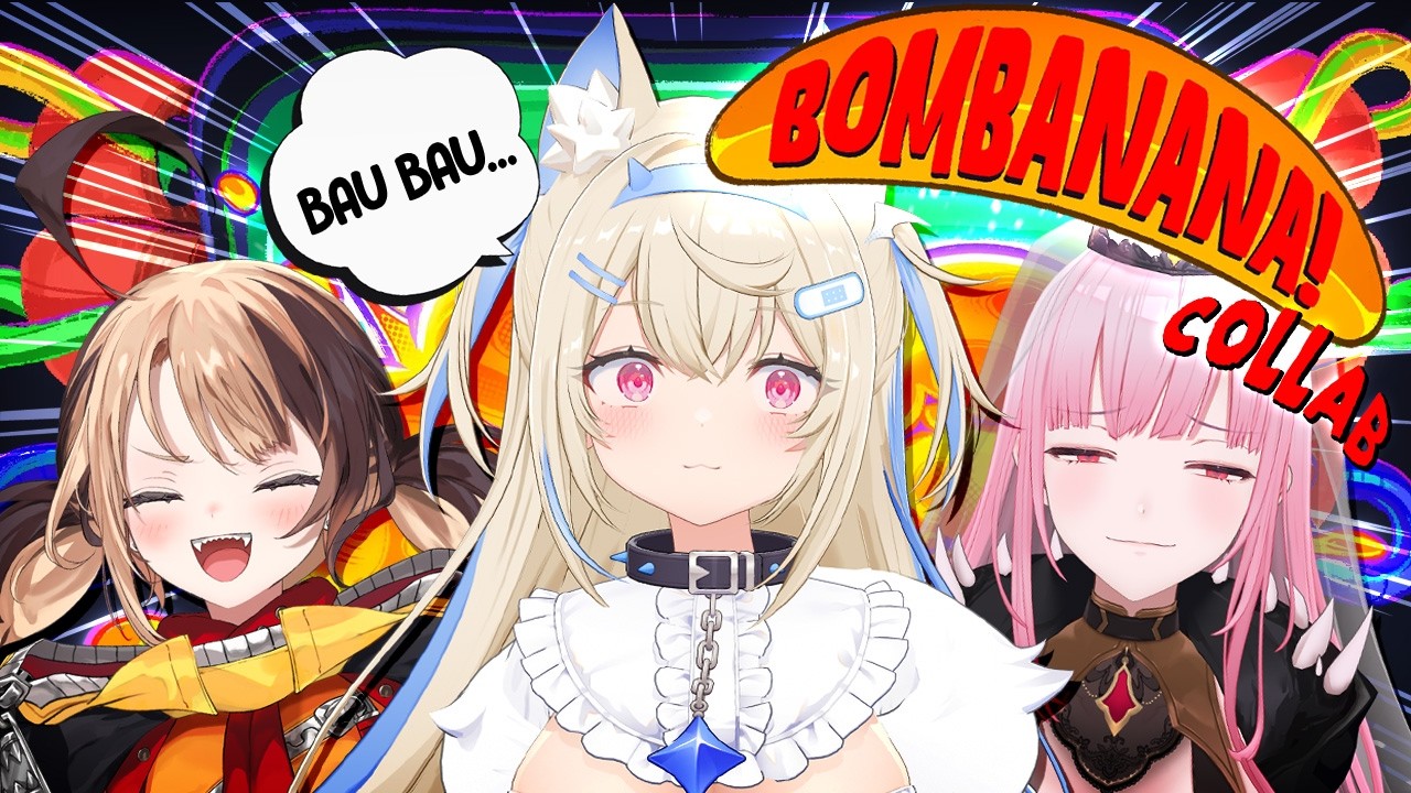 【BOMBANANA COLLAB】fluffy dog + reaper + gremlin solve puzzles 【FUWAMOCO POV】