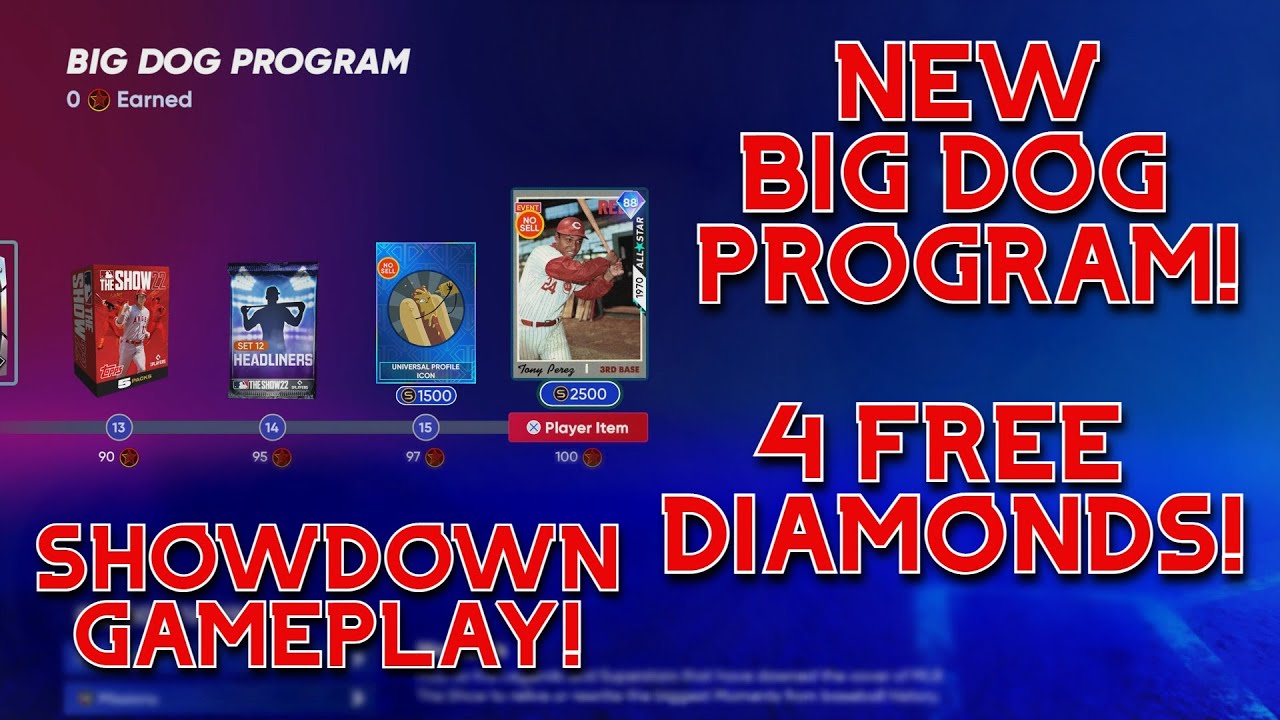 NEW Big Dog Program with Legend Reward Tony Perez! 4 FREE DIAMONDS
