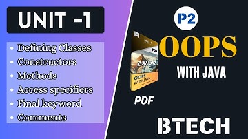 Object Oriented Programming with Java - Unit 1 Part 2 | OOPS | #AKTU Board Syllabus