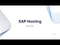 SAP Hosting kurz zusammengefasst