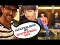 Funny  hrithik roshan shares of son hridaan multitasking of sleepwalking 