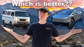 Tesla Cyber Truck V.S 1986 VW Bus - Off Road Test! - Surprising Result!!! by Riley 18,434 views 5 months ago 8 minutes, 25 seconds