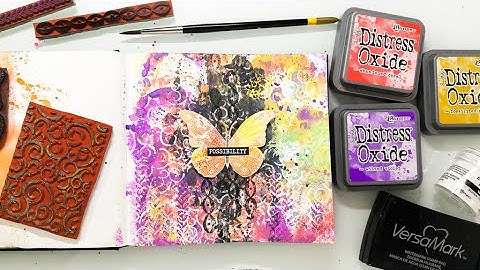 Easy Art Journal Page Tutorial - Distress Oxide Background