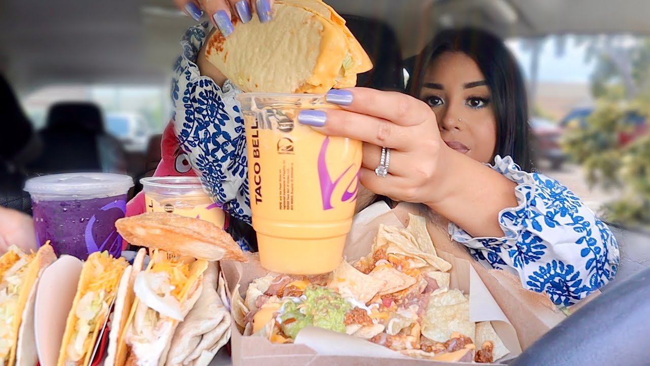 TACO BELL NEW Y2K MENU (cool ranch doritos locos taco, double decker, chili cheese burrito) MUKBANG