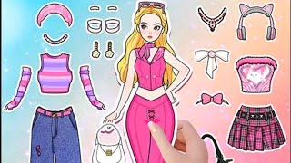 Paper Doll🪆 Diary: Dress Up DIY - Paper Doll  Dressup and first day at School - Paper doll craft screenshot 3