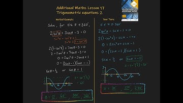 17. Trigonometric equations 2. Additional Maths OCR FSMQ
