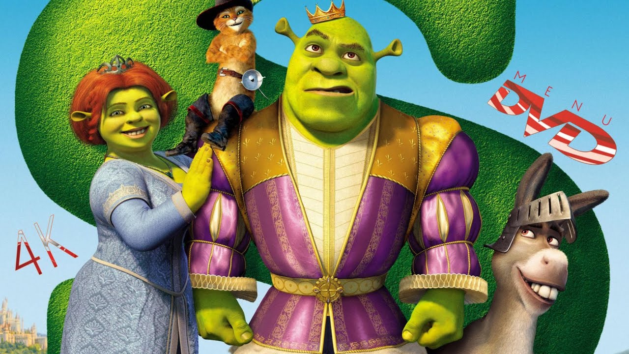 Menu de DVD-Shrek Terceiro (De 2007) Em 4K