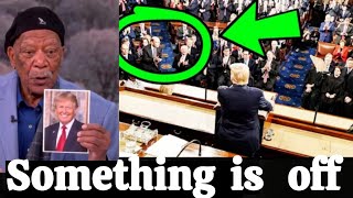 Crowd Gasps after Hollywood actor Morgan Freeman TELLS OFF The view 'MAGA SOTU' Rally lies 