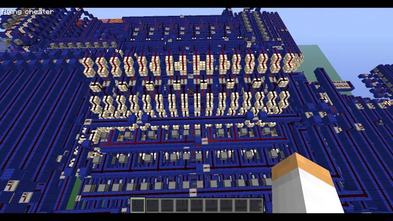 Overview of my redstone computer in Minecraft "BlueStone" - YouTube