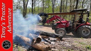 Homestead Day in 10 Minutes - Burn, Mow, Till Garden, Service Tractor