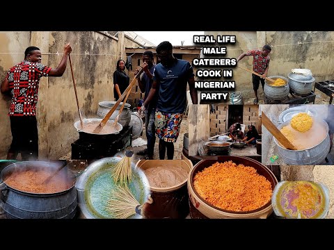 A Day In The Life Of Male Nigerian Caterers Cooking Party Food For A Living | Danica Kosy