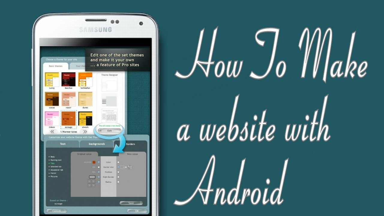How to Make a Website With Android - Website Builder for Android 16 HD
