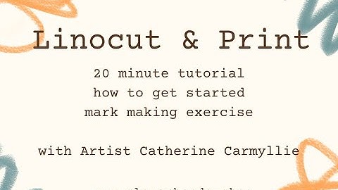 Linocut & Print, how to get started, a mark making exercise