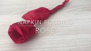 Ruža od salvete, 2. način. brzo i jednostavno | napkin folding ROSE, fast & easy