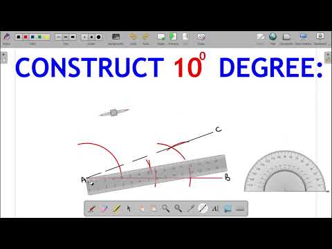 HOW TO CONSTRUCT 10 DEGREE WITH COMPASS