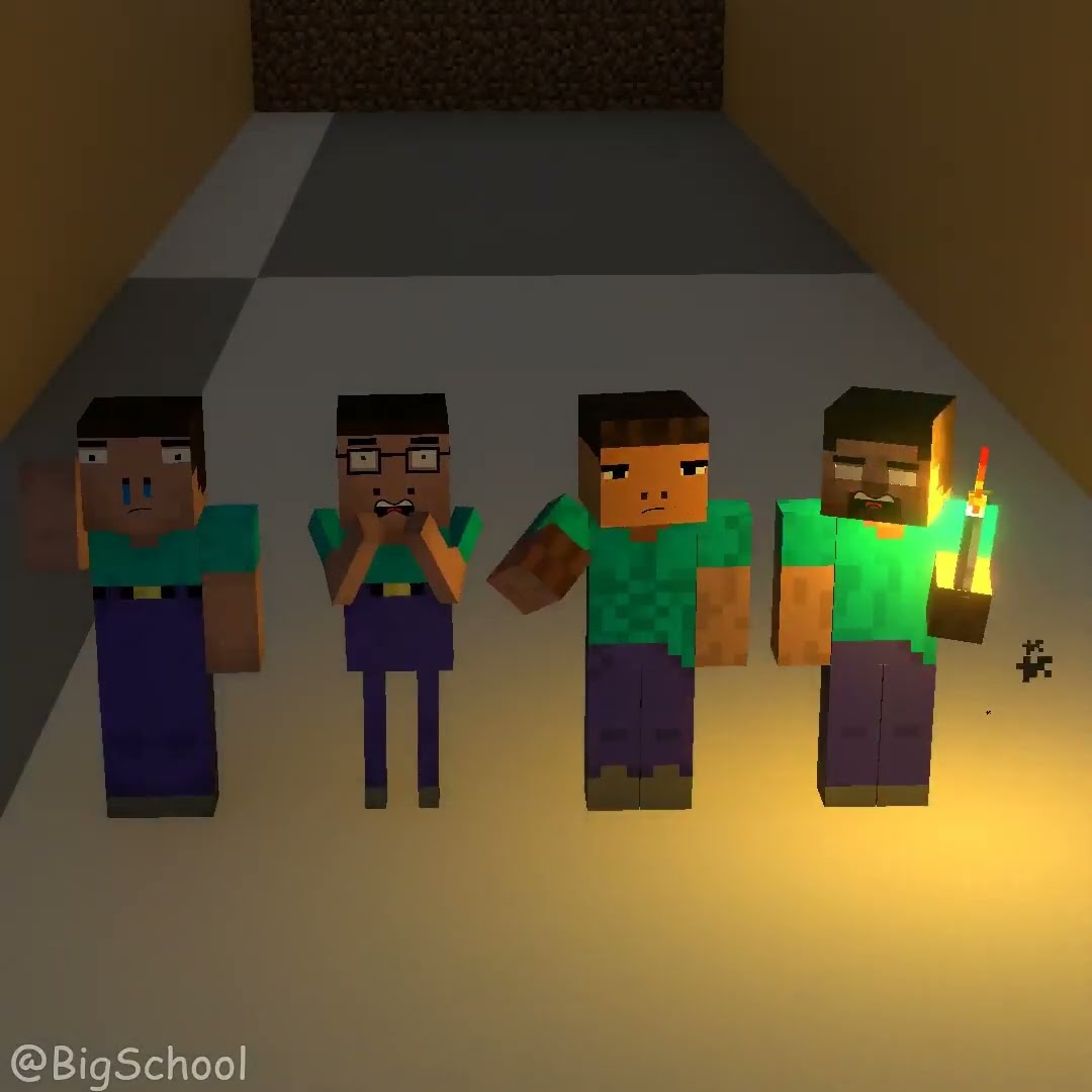 Help Herobrine and friends escape the spider-mutant! ?