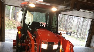 New Kubota l3560 walk around , new set up for pushing snow!! Landpride attachments