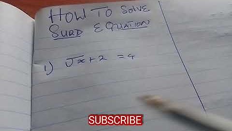 How to solve surd involving equation