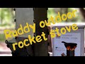 Ruddy outdoor rocket stove