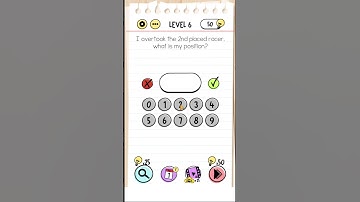 Brain Test Tricky Puzzles Level 6 | Brain Test I overtook the 2nd placed racer what is my position