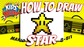 How to Draw an 8 bit Super Star from Mario Bros