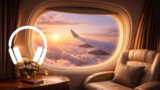 Lo-Fi Ambient 4 Hours ✈️ Business Class Window View Above Clouds for Relaxation and Focus
