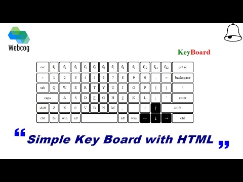 How to make a Simple Keyboard with HTML || HTML CSS || 2022 || keyboard using html css #webcog