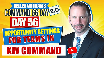 Opportunity Settings for Teams in KW Command | Keller Williams Command 66 Day Challenge 2.0 Day 56