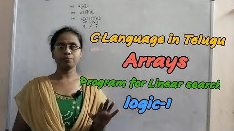 Arrays|searching|Linear Search|@RC REDDY INSTITUTE OF TECHNOLOGY ATP BY JYOSHNA RANI DEVIREDDY|