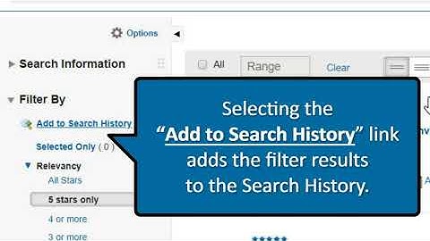 Ovid Help Search History
