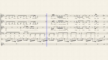 Evolution of Ariana Grande - Pentatonix (Full Sheet Music with Lyrics)