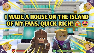 I MADE A HOUSE ON THE ISLAND OF MY FANS, QUICK RICH! 🤩 Skyblock [Blockman Go!]